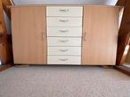 Dressior kast berken + creme witte lades, Huis en Inrichting, Kasten | Dressoirs, Ophalen, 100 tot 150 cm, Zo goed als nieuw, IKEA
