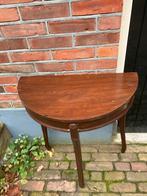 Antieke Halve Maan Tafel site table, Huis en Inrichting, Gebruikt, 50 tot 100 cm, Ophalen of Verzenden, Minder dan 25 cm