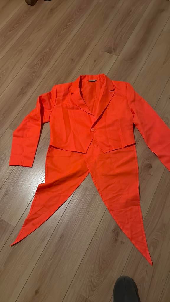 Carnaval koningsdag oranje slipjas, Carnaval, Maat 48/50 (M), Ophalen of Verzenden, Zo goed als nieuw