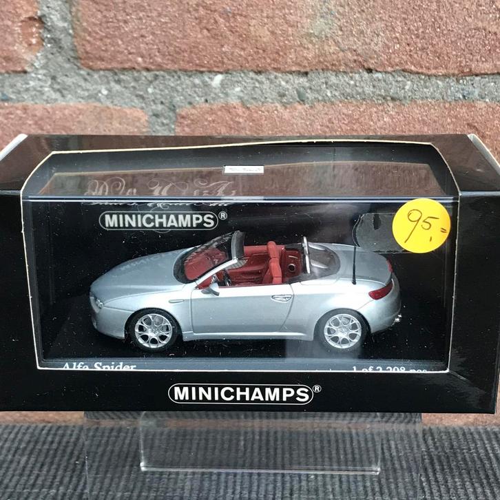 1:43 MINICHAMPS ALFA ROMEO SPIDER (BRERA)**ZELDZAAM**….95,-, Hobby en Vrije tijd, Modelauto's | 1:43, Zo goed als nieuw, Auto