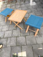 Camping Set: 2 Krukjes + Tafeltje, Vissersset, Caravans en Kamperen, Ophalen of Verzenden, Zo goed als nieuw, Campingtafel