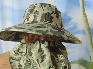 legergroene zonnehoed nek gezichtsbescherming camouflage beschikbaar voor biedingen