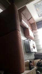 Bankstel bruin, Huis en Inrichting, Banken | Sofa's en Chaises Longues, Ophalen, Zo goed als nieuw