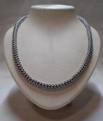 Zilveren zware vossenstaart ketting haak sluiting nr.1374
