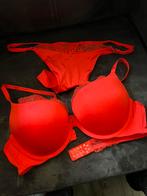 Lingeriesetje push up 80D xl slip rood merk lounge, Kleding | Dames, Ondergoed en Lingerie, Lounge, Verzenden, Rood, Setje