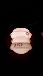 Vintage hanglamp luster Art Deco glas met bloemen, Antiek en Kunst, Ophalen of Verzenden