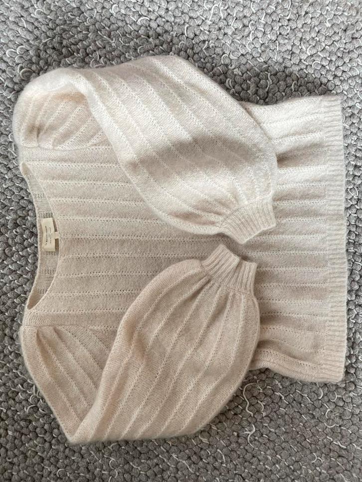 Sézane Aretha Wollen Trui - Maat M, Kleding | Dames, Truien en Vesten, Zo goed als nieuw, Maat 38/40 (M), Beige, Ophalen of Verzenden