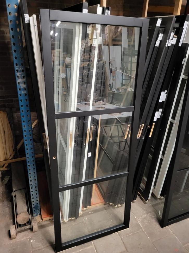 83x211,5cm binnendeur stomp R Staal look zwart SL11, Doe-het-zelf en Verbouw, Deuren en Horren, Nieuw, Binnendeur, 200 tot 215 cm