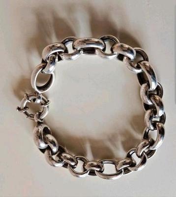 Zilveren armband grove jasseron schakels L = 23 cm beschikbaar voor biedingen