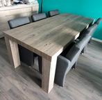 Eetkamertafel inclusief 6 stoelen, Ophalen, Gebruikt, 100 tot 150 cm, 200 cm of meer