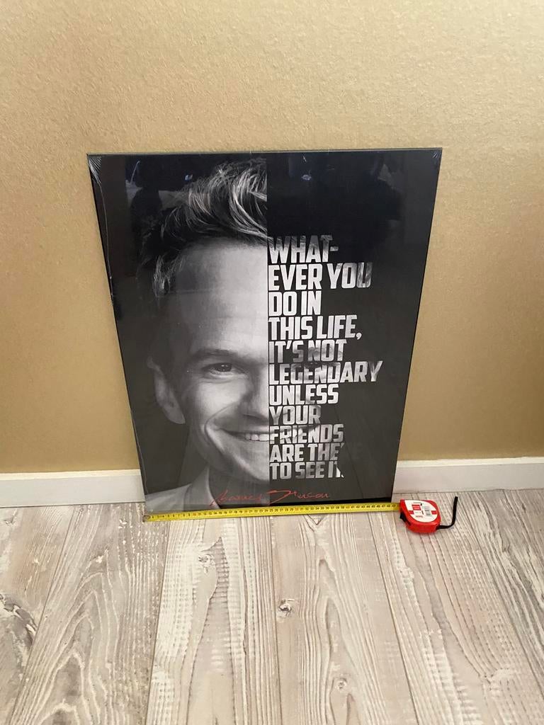 Metalen Displate Barney Stinson HIMYM poster 48x67,5 nieuw, Rechthoekig Staand, Nieuw, Ophalen of Verzenden, A1 t/m A3