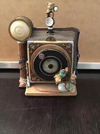 Muziekdoos vintage fototoestel met miniatuur beren, Gebruikt, Ophalen of Verzenden, Speeldoos muziek