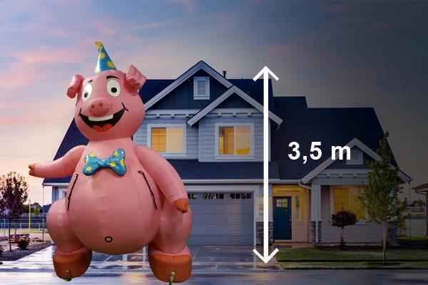 Opblaasbaar feestvarken te huur, landelijke bezorging mogeli, Hobby en Vrije tijd, Feestartikelen | Verhuur, Zo goed als nieuw