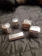 Verzameling van 5 zilveren doosjes., Antiek en Kunst, Antiek | Goud en Zilver, Ophalen of Verzenden, Goud