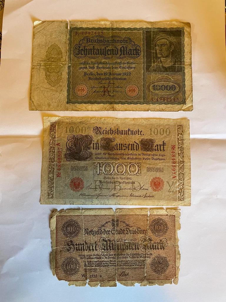 Bankbiljetten duits, Ophalen of Verzenden