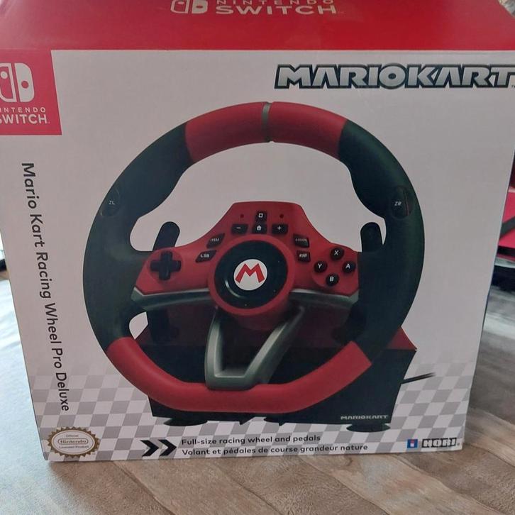 Mario Kart Racestuur Pro Deluxe - Nintendo Switch, Spelcomputers en Games, Spelcomputers | Nintendo Consoles | Accessoires, Zo goed als nieuw