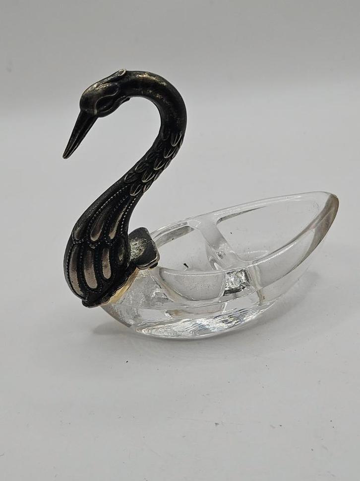 Miniatuur Zwaan - Mogelijk Zilver, Antiek en Kunst, Antiek | Glas en Kristal, Ophalen of Verzenden