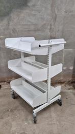 Boekenkast boekenkar biebkar  trolley metaal op wielen, Ophalen, Met plank(en), Gebruikt, 100 tot 150 cm