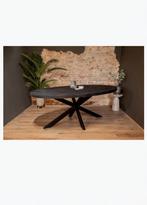 Grote mangohout zwarte eettafel, Huis en Inrichting, Tafels | Eettafels, Ophalen, 100 tot 150 cm, 200 cm of meer, Zo goed als nieuw