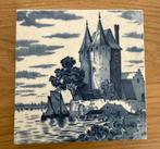 2 Antieke  tegels  Delfts blauw, Ophalen of Verzenden