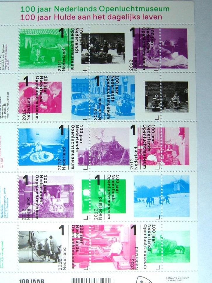 Openlucht Museum 10x1,31 Frankeergeldig postfris vel blok, Postzegels en Munten, Postzegels | Nederland, Postfris, Na 1940, Ophalen of Verzenden