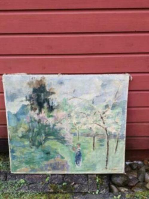edmond de meulenaere impressionisme vrouw tuin. Paul Piron, Antiek en Kunst, Kunst | Schilderijen | Klassiek, Ophalen