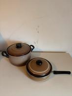 Vintage pannen set, Huis en Inrichting, Keuken | Potten en Pannen, Ophalen of Verzenden, Pannenset