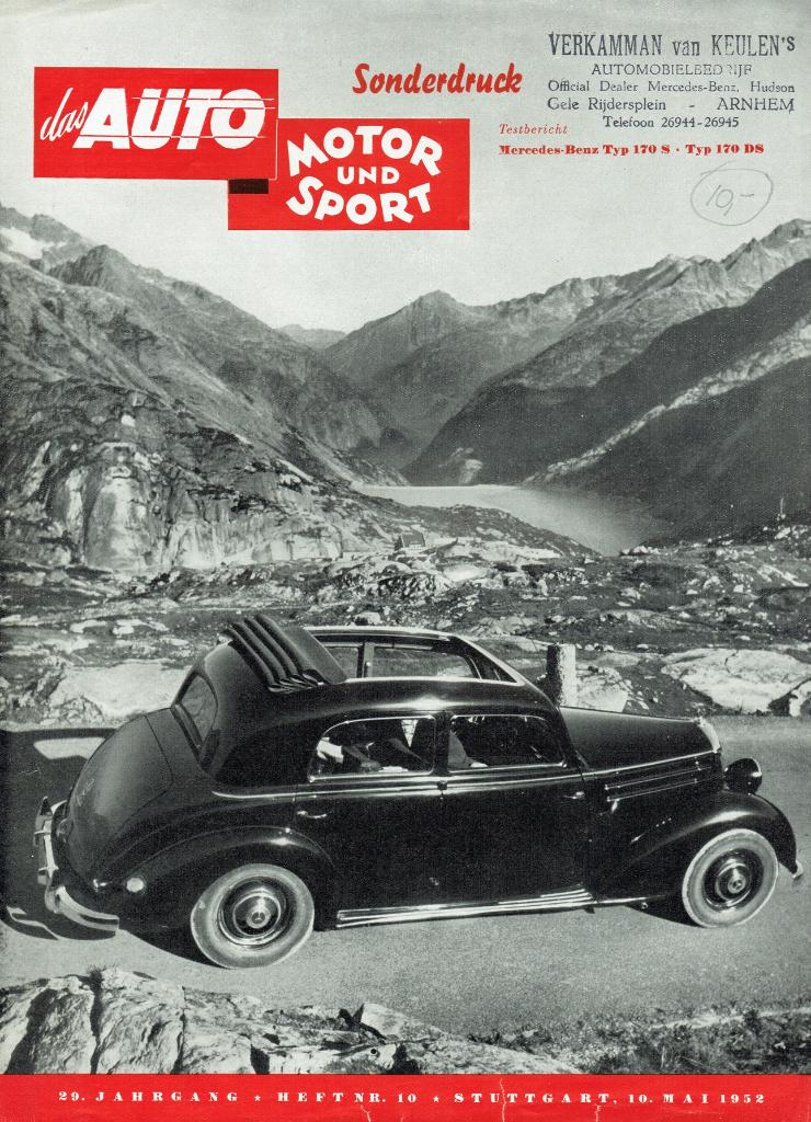 Folder Mercedes-Benz 170 S & 170 DS (testoverdruk - 1952), Verzenden, Gelezen, Overige merken