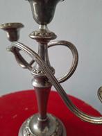 vintage verzilverde Engelse Ianthe kandelaar, Antiek en Kunst, Antiek | Kandelaars, Ophalen of Verzenden, Zilver