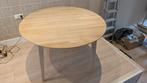 Moderne massieve ronde eiken tafel 120/200 doorsnee, Huis en Inrichting, Tafels | Eettafels, Ophalen, Rond, Zo goed als nieuw