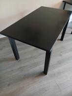 Zwarte eettafel 80 x144 cm, Huis en Inrichting, Tafels | Eettafels, 50 tot 100 cm, 100 tot 150 cm, Gebruikt, Rechthoekig