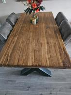 Eettafel 190 x 100 mangohout, Huis en Inrichting, Tafels | Eettafels, Ophalen, 50 tot 100 cm, Zo goed als nieuw, 150 tot 200 cm