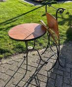 Ophalen in Gellicum! Bistro set: tafeltje + stoel gietijzer, Overige materialen, Bijzettafel, Tuinset, Gebruikt