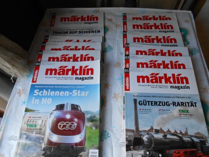 Märklin Magazin 2016 ( niet compleet ) en 2017 ( compleet ), Hobby en Vrije tijd, Modeltreinen | H0, Zo goed als nieuw, Boek, Tijdschrift of Catalogus