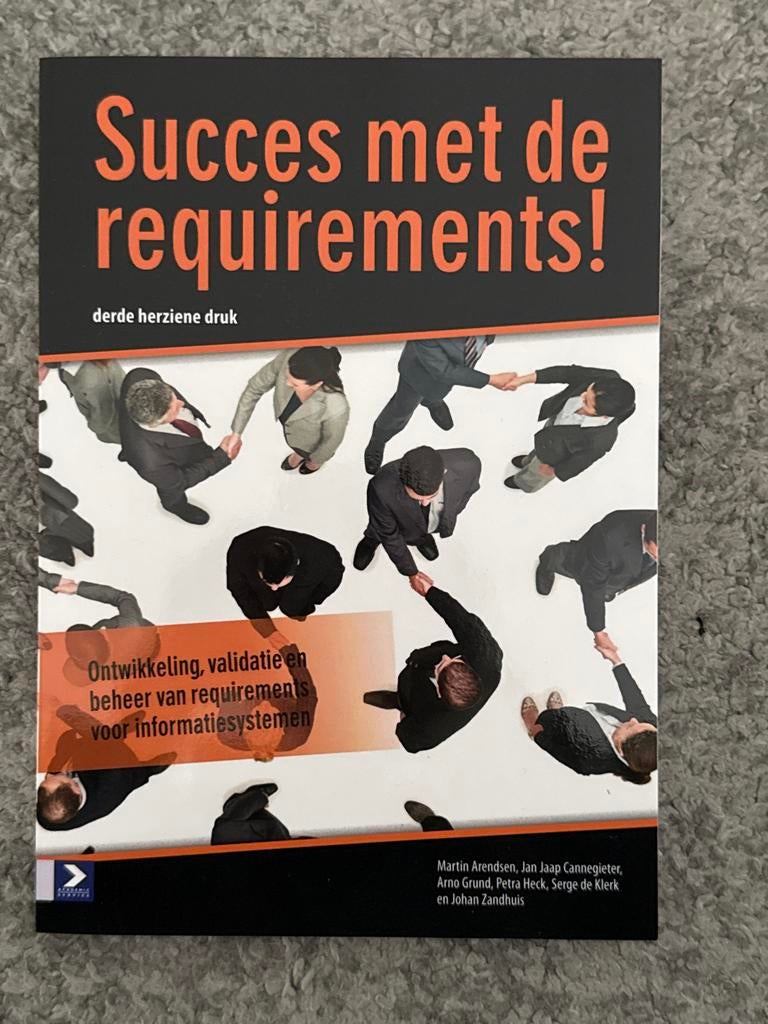 Succes met de requirements!, Boeken, Economie, Management en Marketing, Zo goed als nieuw, Management, Ophalen of Verzenden