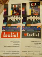 Twee Textiel Tentoonstelling Posters, Stedelijk Museum 1960, Ophalen of Verzenden