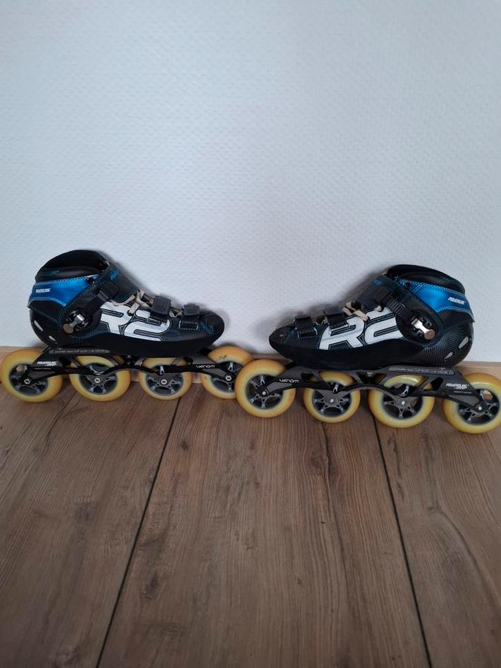 Powerslide R2 skeelers maat 44, Sport en Fitness, Skeelers, Zo goed als nieuw, Inline skates 4 wielen, Powerslide, Ophalen of Verzenden