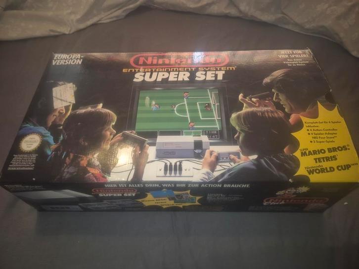 Oude Nintendo Entertainment System (NES) Super Set, Spelcomputers en Games, Spelcomputers | Nintendo NES, Gebruikt, Met 2 controllers