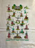 Borduurwerk, zijde, molens, spreuk, vintage, Hobby en Vrije tijd, Borduren en Borduurmachines, Ophalen, Gebruikt, Handborduren