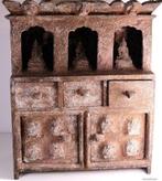 Groot reisaltaar hout /  Terracotta  Nepal, Antiek en Kunst, Ophalen