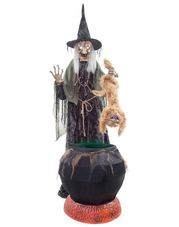Halloween Animatronic Heks met Ketel - ZGAN! beschikbaar voor biedingen