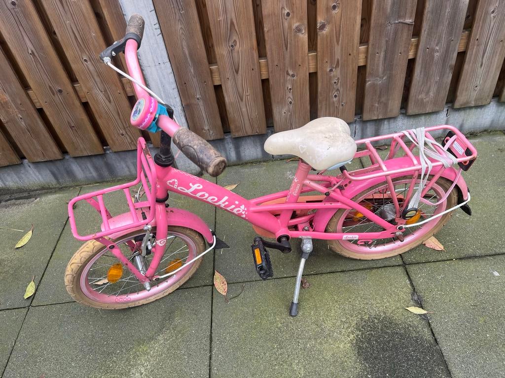 16 inch kinderfiets - Opknapper, Fietsen en Brommers, Fietsen | Meisjes, Gebruikt, 16 inch, Handrem, Ophalen of Verzenden