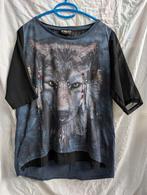 T-shirt met wolf van 2-bizzy, Kleding | Dames, Overige kleuren, Ophalen of Verzenden, Zo goed als nieuw, Korte mouw