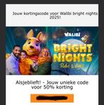 Kortingscode Walibi, Tickets en Kaartjes, Drie personen of meer, Kortingskaart