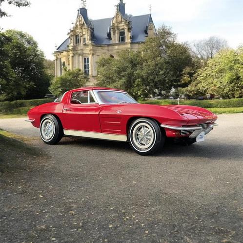 Chevrolet Corvette C2 Sting-Ray Split Window ERTL 1/18 Rood, Hobby en Vrije tijd, Modelauto's | 1:18, Gebruikt, Auto, ERTL, Ophalen of Verzenden