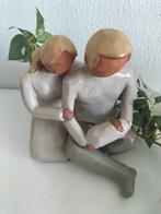 Keramiek vader moeder en kind. Handwerk., Verzamelen, Beelden en Beeldjes, Verzenden, Zo goed als nieuw, Mens