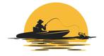 camper caravan auto sticker Visser met zon, The River House, Info@theriverhouse.nl, Nieuw, Ophalen of Verzenden