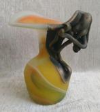 Roemeense glaskunst vaas gesigneerd 15 cm hoog, Antiek en Kunst, Ophalen of Verzenden