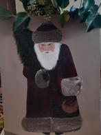 Kerstman . Acryl op doek 60 bij 40 cm met vernis afgewerkt ., Antiek en Kunst, Ophalen of Verzenden