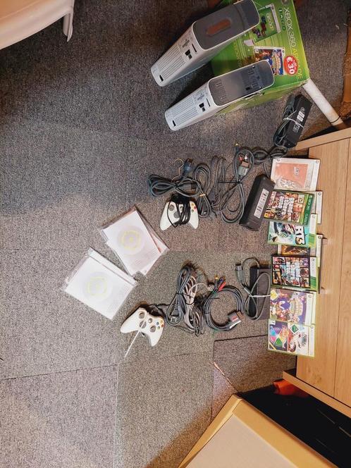 Xbox 360 2x, Spelcomputers en Games, Spelcomputers | Xbox 360, Gebruikt, Met 2 controllers, Ophalen